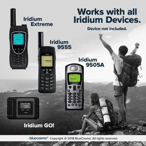 Vista 2 de BlueCosmo Tarjeta SIM global prepagada Iridium de 100 minutos – Tiempo de emisión de teléfono satelital – Vencimiento de 30 días – Sin tarifa