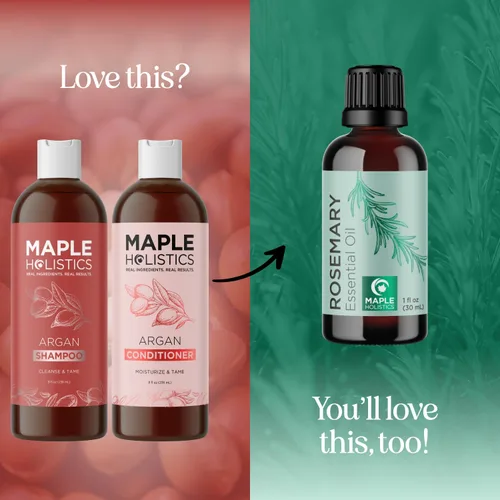 Vista 5 de Champú y acondicionador de aceite de argán de Marruecos, sin sulfato, juego de champú y acondicionador para cabello teñido - Champú y acondicionador