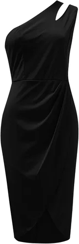 Vista 5 de Tapanet Vestidos de cóctel para mujer, vestido de fiesta de noche, vestido sexy de un hombro, formal, elegante, vestido largo con abertura