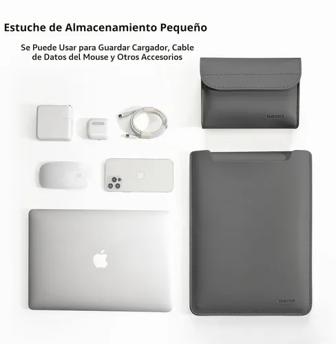 Vista 7 de Funda para laptop compatible con MacBook 12 A1534/Air 11 13 M1 A2337/Pro 13 A2338, 11.6-12.3 Acer Chromebook/HP Stream/ASUS/Surface Pro Gris