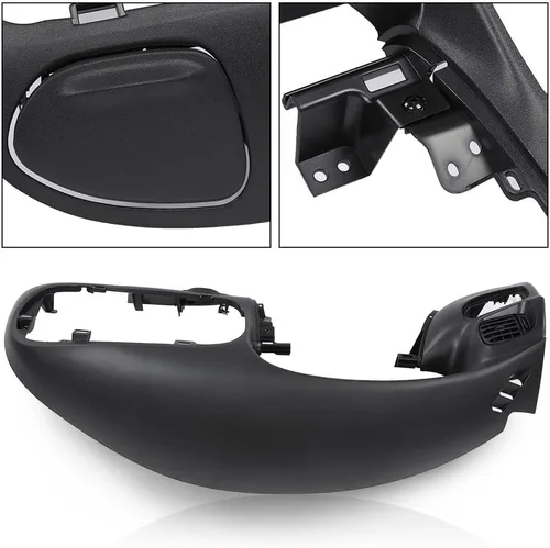 Vista 6 de CHEDA Bisel de tablero negro compatible con Ford F150 1997-2003/compatible con Ford Expedition 1997-2003