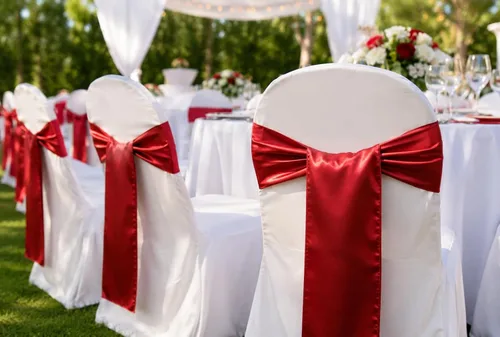 Vista 2 de Bandas de satén para silla, elegantes de alta calidad, 6 x 108 pulgadas, perfectas para bodas, fiestas y eventos