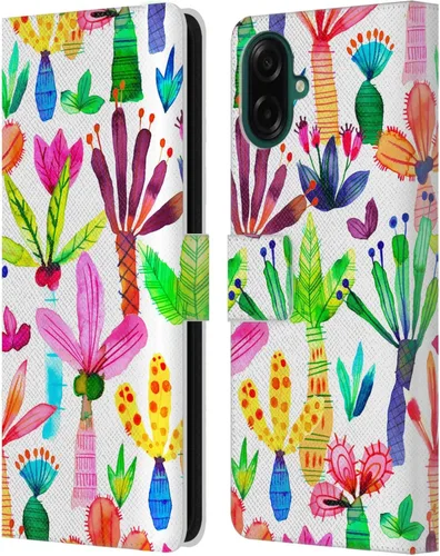 Vista 247 de Head Case Designs Officially Licensed Ninola Brushstrokes Black Summer Patterns Leather Wallet Case Compatible with Samsung Galaxy A07 4G