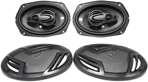 Vista 4 de Rockville Paquete de audio para automóvil: (4) RV69.4A 6 x 9 pulgadas, 1000 W, 4 vías con clasificación CEA, altavoces para automóvil, RS6X9-4 de 4