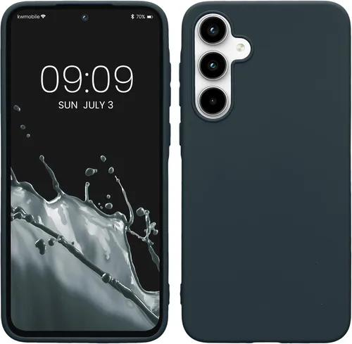 Vista 115 de kwmobile Funda compatible con Samsung Galaxy A12 - Funda protectora de silicona TPU suave y delgada - Azul Báltico