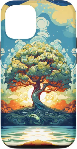 Vista 26 de iPhone 16 Sunrise Spiritual Sun Water Tree of Life Case