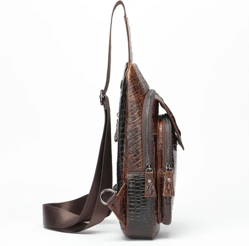 Vista 210 de LUKZIJAES Bolso bandolera de cuero genuino para hombre