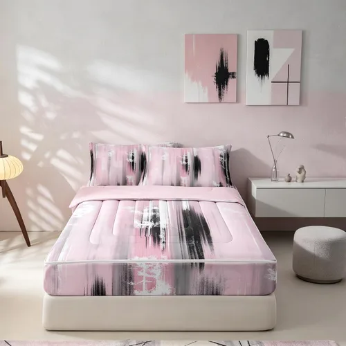 Vista 33 de Feelyou Juego de edredón con cremallera de leopardo tamaño individual Juegos de cama con cremallera y estampado animal para decoración de Marrón