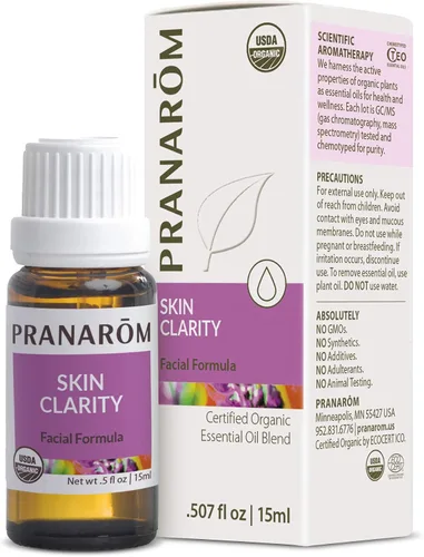 Vista 7 de Pranarom - Mezcla de aceites esenciales Claridad para la piel (0.2 fl oz) - Lavanda, árbol de té, tomillo, romero, niaouli, manzanilla y helicriso