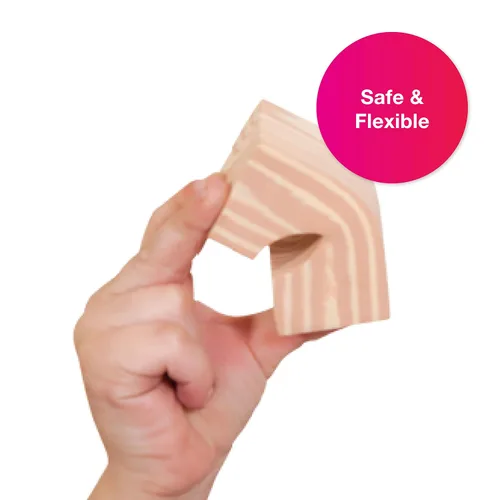 Vista 6 de Edushape Bloques blandos similares a la madera, 30 piezas, nutre la imaginación y despierta la creatividad, juguetes ideales para regalo