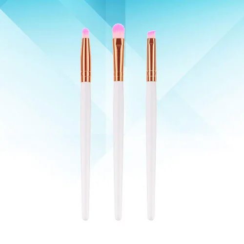 Vista 4 de Cepillo de maquillaje de cerdas de nailon con mango de madera, kit de brochas de rubor en polvo para mujer (T- 03-005) para mujeres y niñas