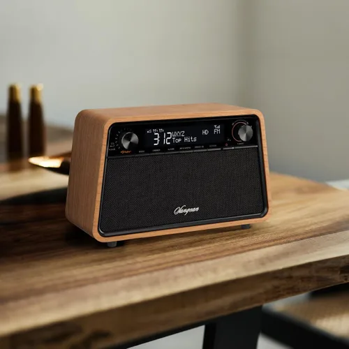 Vista 8 de Sangean HDR-19 HD Radio/AM/FM-RDS/Bluetooth/AUX Radio de gabinete de madera premium