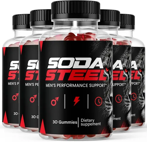 Vista 11 de Soda Steel Gomitas de fórmula premium, suplemento masculino, 1 paquete