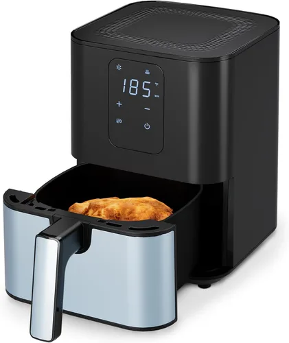 Vista 8 de [Usado] Freidora de aire Kitchen Elite de acero inoxidable con ventana de visualización, XL de 8.5 cuartos de galón, freidora grande de aire 8 en 1
