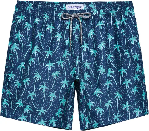 Vista 56 de maamgic Traje de baño para hombre, de secado rápido, con forro de malla, divertido traje de baño de 7 pulgadas Raya azul