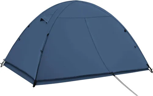 Vista 11 de Tienda de campaña domo ultraligera de doble capa impermeable para 2/4 personas de 4 estaciones para mochileros – Configuración fácil,