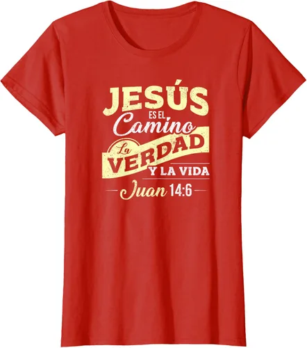 Vista 90 de Camisas de la Biblia de Jesus para los Cristianos Camiseta Española Negro