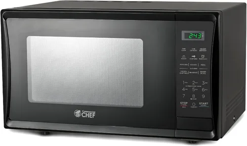 Vista 8 de Microondas Commercial CHEF de 0.7 pies cúbicos con 10 niveles de potencia, microondas de 700 W con pantalla digital, con cerradura de seguridad