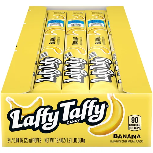 Vista 3 de Laffy Taffy Rope - Caja de 24 (banana)