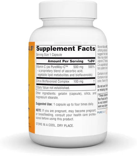 Vista 3 de Source Naturals Metabólico C, Vitamina C optimizada para una protección antioxidante mejorada*, 500 mg - 90 cápsulas
