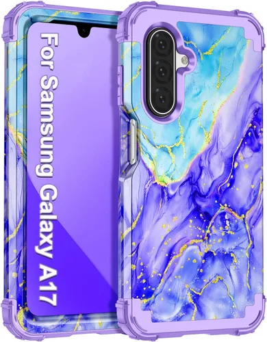 Vista 17 de Casetego Funda para Galaxy A16 5G, Tres Capas de Alta Resistencia Robusta a Prueba de Golpes, Protección Completa Rugosa de PC Duro + Parachoques