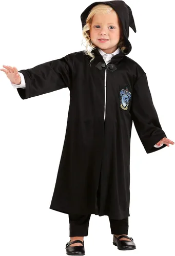 Vista 5 de Bata de lujo de Harry Potter Ravenclaw para niños, bata de mago con capucha para Halloween y cosplay