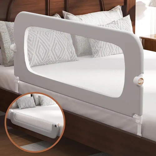 Vista 7 de FigTime Baranda de cama para niños pequeños, protector de baranda de cama de bebé para niños, barandas de cama para niños pequeños con ajuste