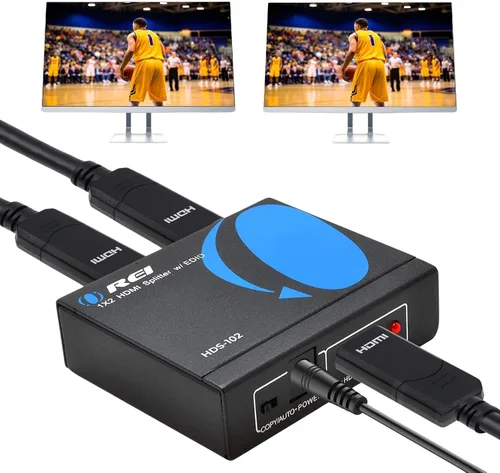 Vista 10 de OREI 8K eARC HDMI Matrix Switch 4 X 2, conmutador con extractor de audio UltraHD que soporta hasta 4K @ 120Hz IR EDID HDCP 2.3 - Control remoto