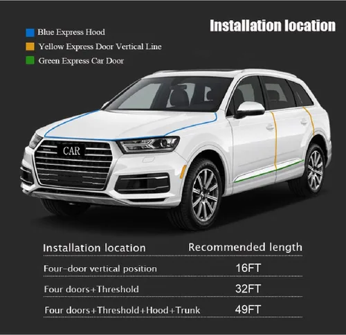 Vista 7 de Protectores de bordes para puerta del automóvil.