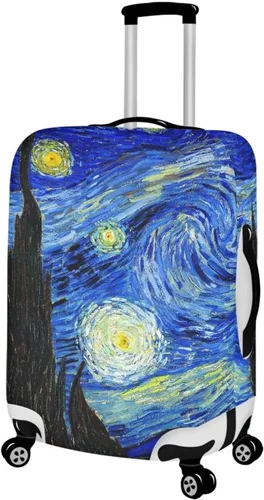 Vista 2 de Ystardream Funda protectora de equipaje de 18-32 pulgadas para mujeres y hombres, Van Gogh Starry Night, m