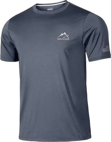 Vista 14 de NORTHYARD Camisetas de entrenamiento para correr para hombre, secado rápido Verde Armada (ArmyGreen)