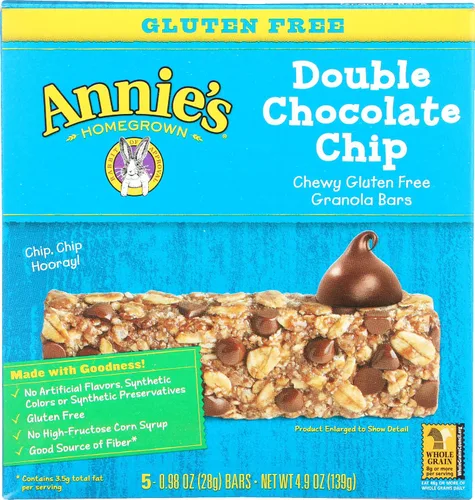 Vista 12 de Annie's Barras de granola masticables sin gluten, pastel de cumpleaños, 5 barras, 4.9 onzas