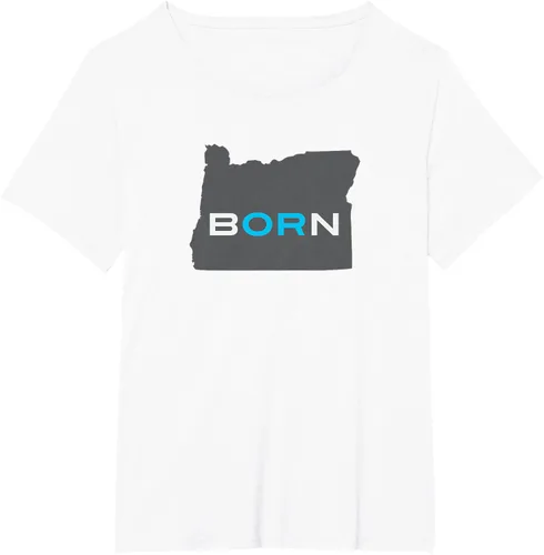 Vista 57 de Nacido en Oregon Camisa – Estado Mapa Born Idea de regalo, Negro