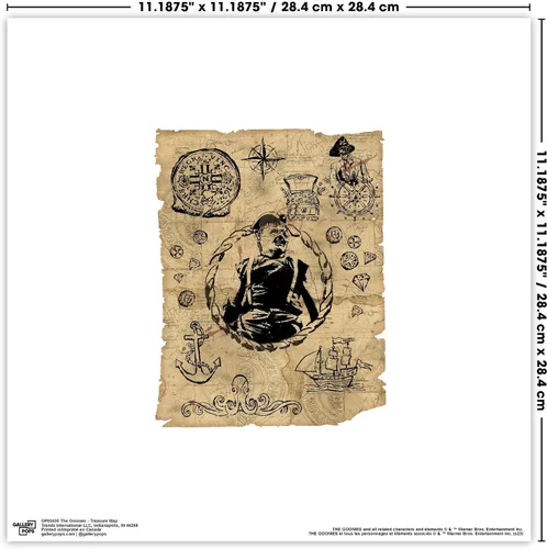 Vista 6 de Trends International Gallery Pops The Goonies - Póster de pared de mapa del tesoro, 12.00 x 12.00 pulgadas, versión sin marco