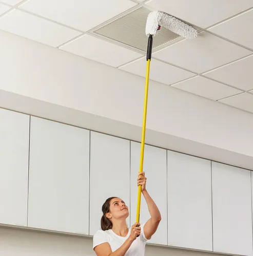 Vista 9 de Rubbermaid Commercial FGQ85000BK00 HYGEN - Varilla para sacudidor flexible con funda de microfibra, color blanco