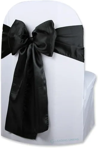 Vista 22 de Funda de satén para silla con lazo – Elegantes fajas para bodas, banquetes, recepciones, eventos especiales, restaurantes y fiestas – 28 opciones