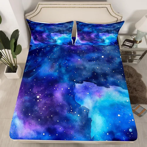 Vista 7 de Erosebridal Samurai - Juego de ropa de cama, sábana bajera ajustable, funda de cama samurái japonés, juego de sábanas de silueta de paisaje