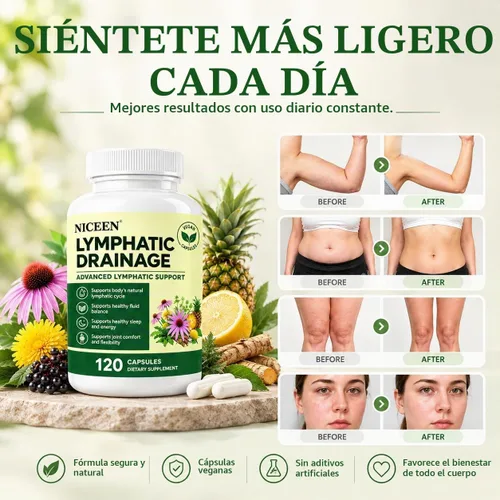 Vista 5 de Cápsulas de drenaje linfático, suplementos de drenaje linfático