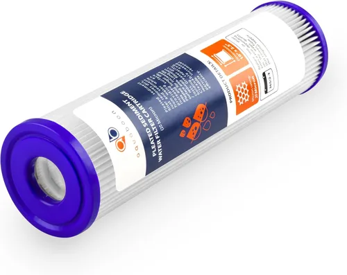 Vista 6 de Aquaboon Cartucho de filtro de sedimento plisado de 20 micrones, 10 x 2.5 pulgadas, repuesto de filtro de agua para toda la casa compatible