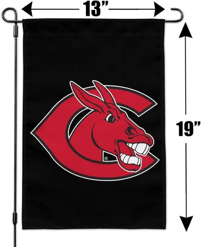 Vista 6 de Bandera de jardín con logotipo secundario de la Universidad de Central Missouri con soporte para poste
