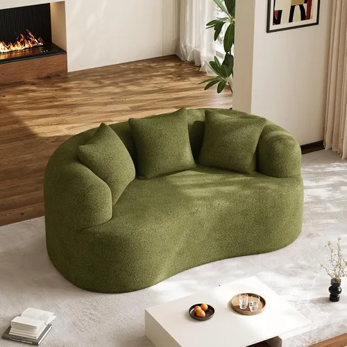 Vista 13 de Sofá seccional de gran tamaño de 147" para sala de estar, sofá moderno de lujo de chenilla suave de 4 plazas extra profundo y ancho con asiento