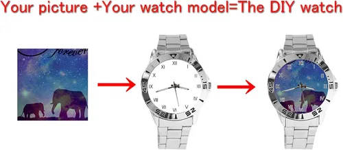 Vista 2 de Relojes personalizados para hombre - Relojes personalizados para mujer - Relojes personalizados para hombre o mujer - Relojes personalizados