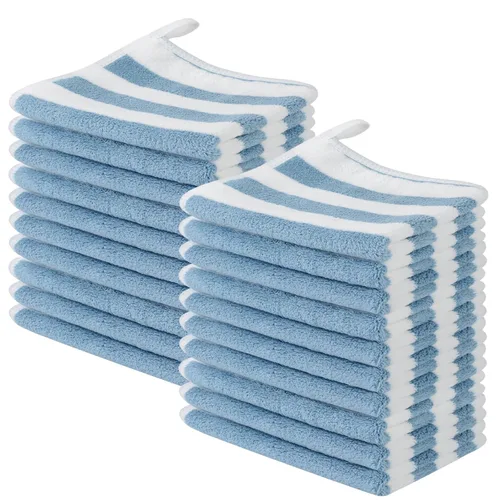 Vista 12 de SINLAND Paños faciales de microfibra de secado rápido toallita de lavado de 8 x 8 pulgadas paño de lavado facial absorbente suave paños removedores