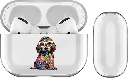 Vista 10 de Head Case Designs P.D. Moreno Basset Hound Dogs - Funda de cristal duro transparente compatible con funda de carga Apple AirPods Pro