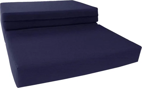 Vista 4 de D&D Futon Furniture Camas de espuma Shikibuton de tamaño individual sólido azul marino, 6 pulgadas de grosor x 39 pulgadas de ancho x 75 pulgadas
