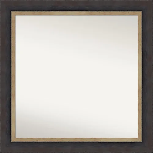 Vista 305 de Amanti Art Espejo personalizado, espejo de baño negro Astor, espejo de pared o espejo de tocador de baño sobre el fregadero (25 x 25 pulgadas)
