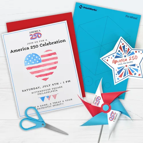Vista 6 de PrintWorks Americana Cardstock 8.5 x 11 pulgadas – 200 hojas – Colores de cartulina rojo, blanco y azul – Ideal para proyectos escolares