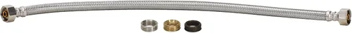 Vista 6 de Fluidmaster Conector de grifo B4F24U con adaptadores de tamaño, acero inoxidable trenzado - compresión 3/8, compresión 7/16, compresión 1/2 o rosca