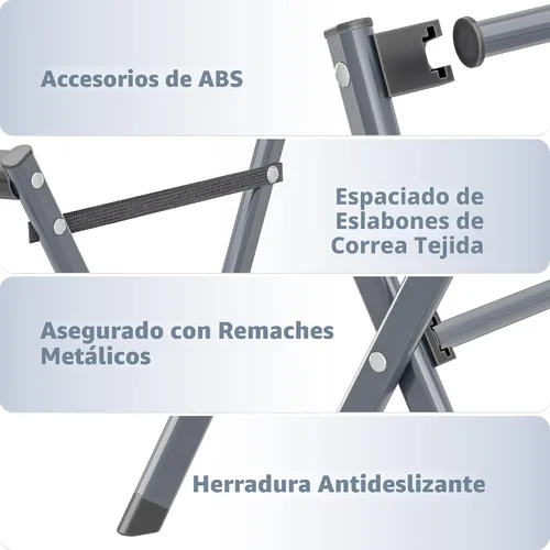 Vista 9 de HOMIDEC Tendedero de secado de ropa, 12 postes de secado grandes con clips para calcetines, estante de secado de ropa, plegable, portátil, para Plata