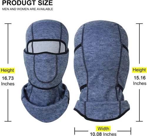 Vista 8 de Pasamontañas de esquí, máscara facial cálida para clima frío, invierno, esquí, snowboard, motociclismo, pesca en hielo, hombres